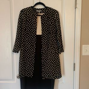 Ladies black dress size 6 with polka dot jacket